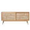 Unique Buffet En Placage Chêne Naturel H80cm - Barrali