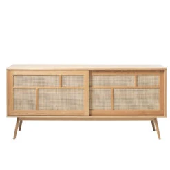 Unique Buffet En Placage Chêne Naturel H80cm - Barrali