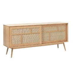 Unique Buffet En Placage Chêne Naturel H80cm - Barrali -Magasin Général Pour La Maison buffet en placage chene naturel h80cm barrali 648085 648085 FRN04 WEB 1