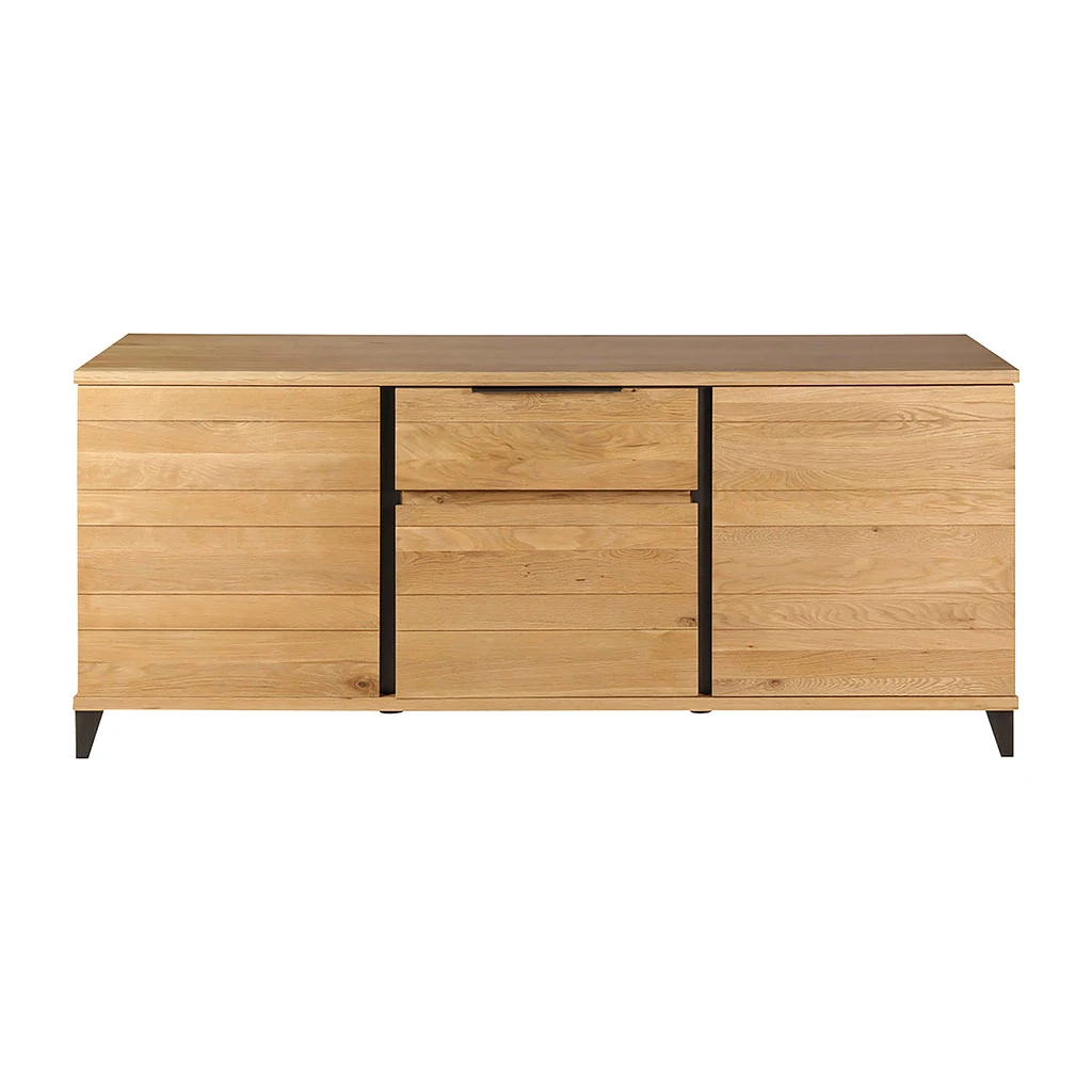 Buffet Enfilade Chêne Massif 3 Portes Et Tiroir - Manny 1 Buffet Enfilade Chêne Massif 3 Portes Et Tiroir - Manny