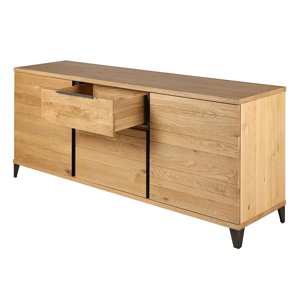 Buffet Enfilade Chêne Massif 3 Portes Et Tiroir - Manny 4 Buffet Enfilade Chêne Massif 3 Portes Et Tiroir - Manny – Image 4