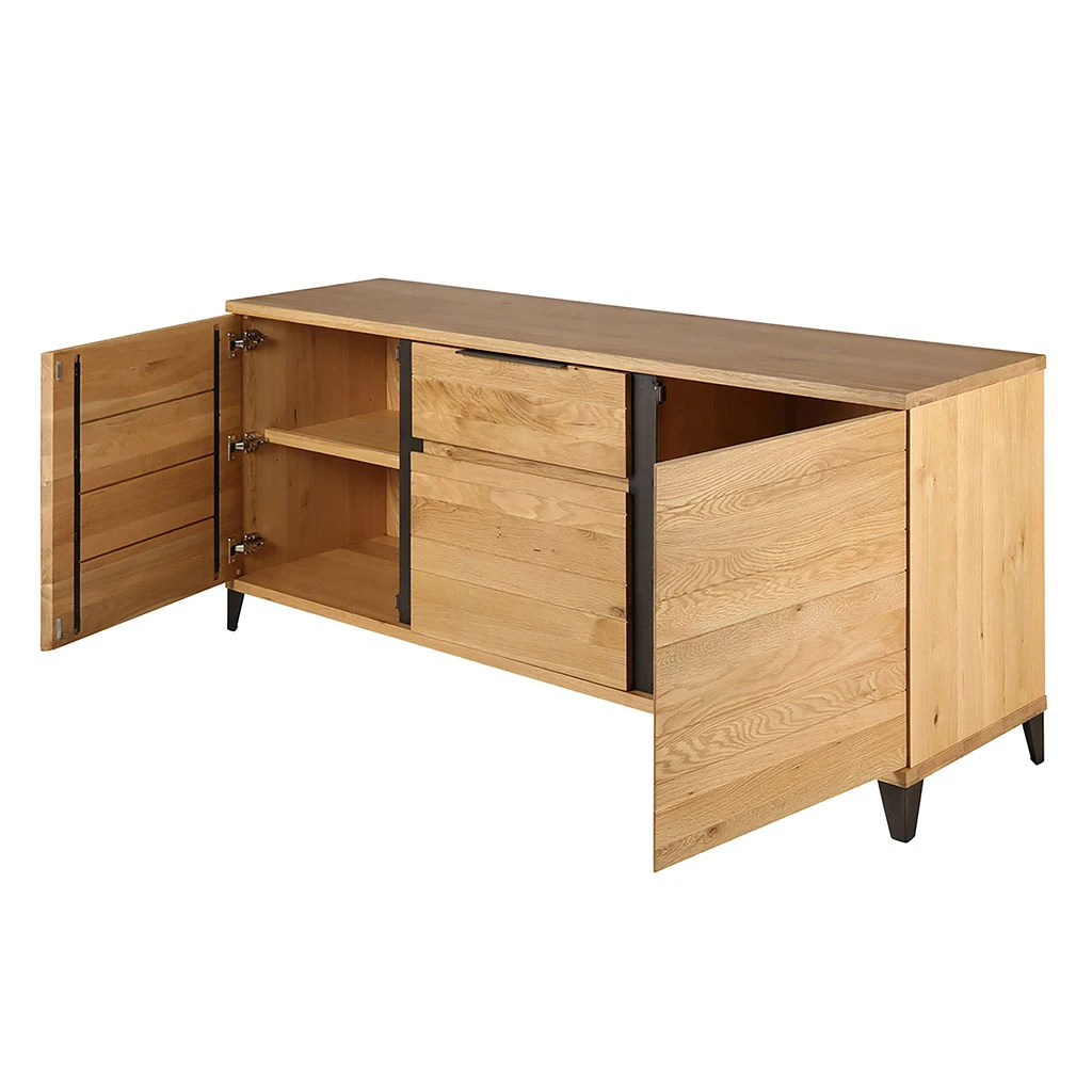 Buffet Enfilade Chêne Massif 3 Portes Et Tiroir - Manny 5 Buffet Enfilade Chêne Massif 3 Portes Et Tiroir - Manny – Image 5