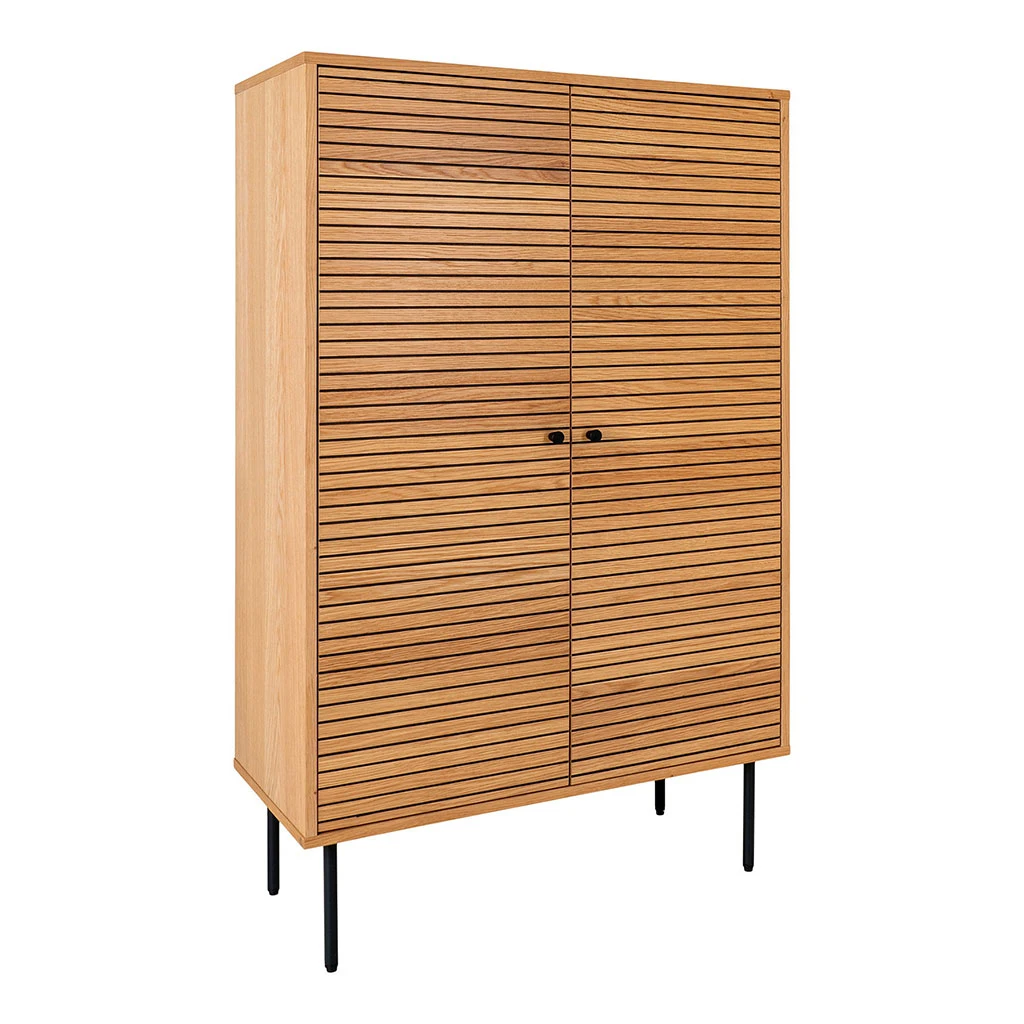 Buffet Haut 2 Portes En Bois Naturel H130cm - Kimi 7 Buffet Haut 2 Portes En Bois Naturel H130cm - Kimi – Image 7