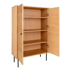Buffet Haut 2 Portes En Bois Naturel H130cm - Kimi 16 Buffet Haut 2 Portes En Bois Naturel H130cm - Kimi -Magasin Général Pour La Maison buffet haut 2 portes en bois naturel h130cm kimi 698226 698226 FRN07 WEB 1