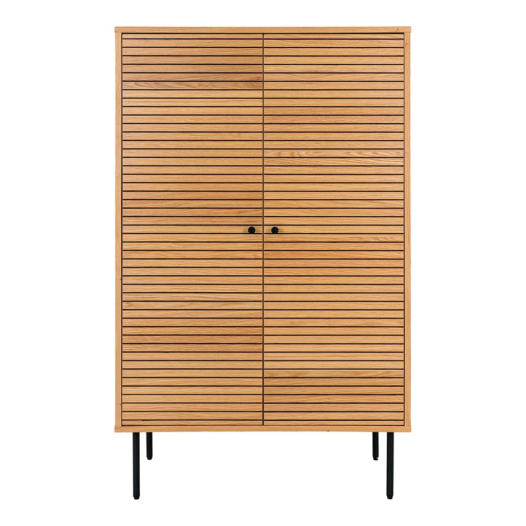 Buffet Haut 2 Portes En Bois Naturel H130cm - Kimi 1 Buffet Haut 2 Portes En Bois Naturel H130cm - Kimi