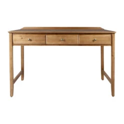 Bureau 3 Tiroirs Naturel En Sapin - Firmin