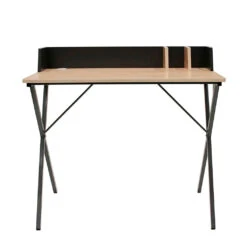 Bureau En Bois Et Fer Noir - Bily
