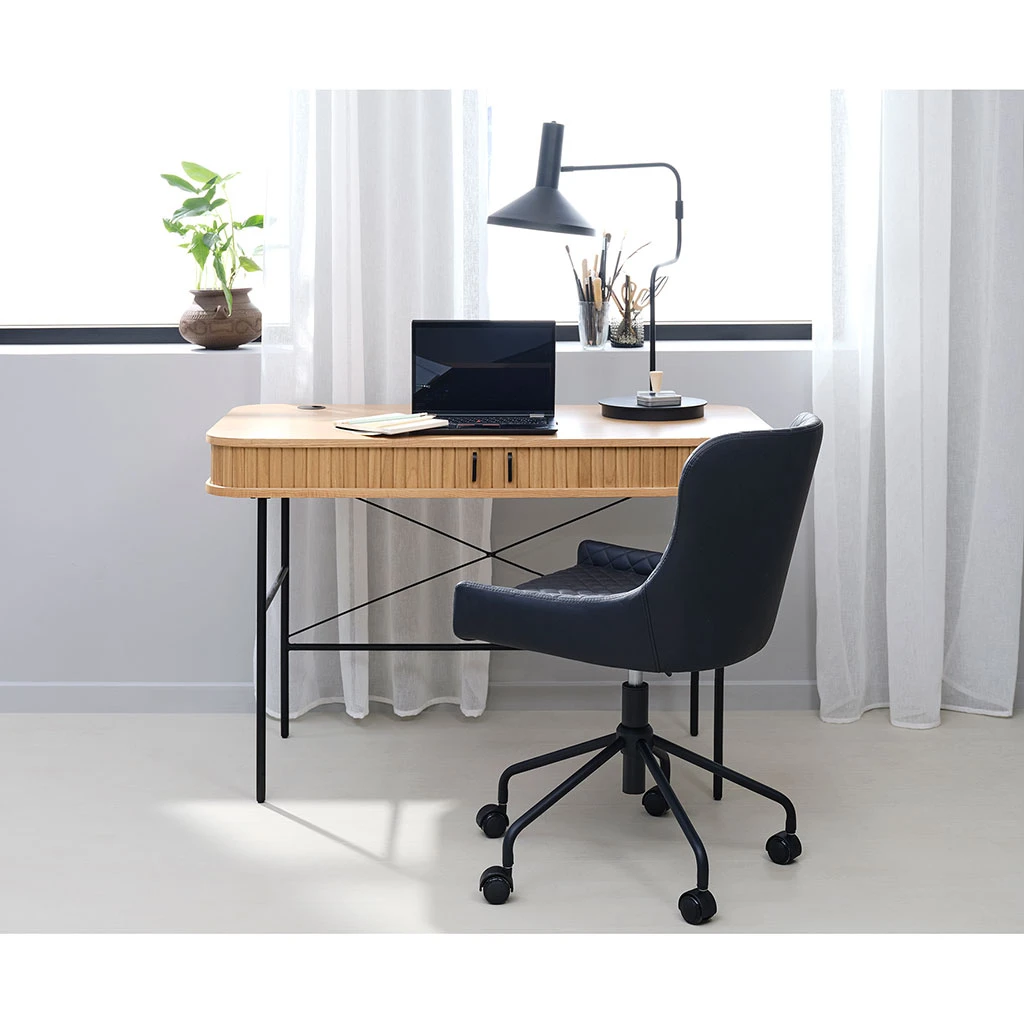 Unique Bureau Placage Chêne Naturel - Nola 9 Unique Bureau Placage Chêne Naturel - Nola – Image 9