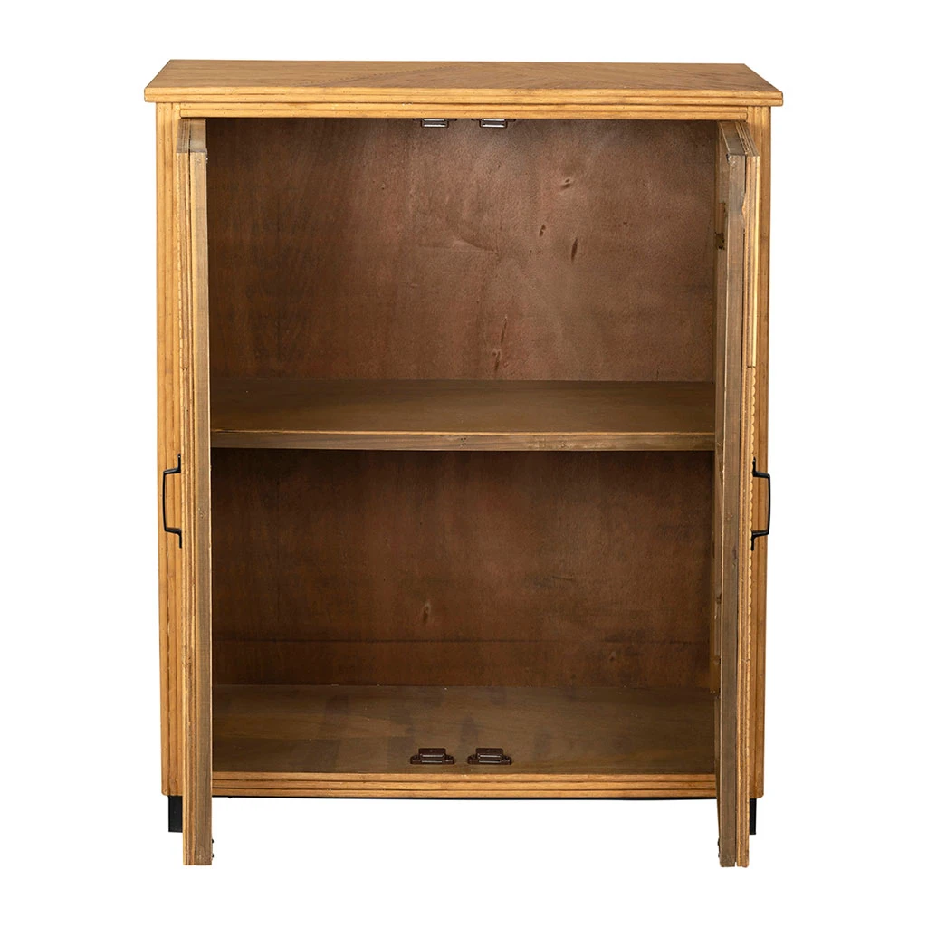 Cabinet 2 Portes En Bambou Et Sapin 80x40xh99.5cm - Saori 7 Cabinet 2 Portes En Bambou Et Sapin 80x40xh99.5cm - Saori – Image 7