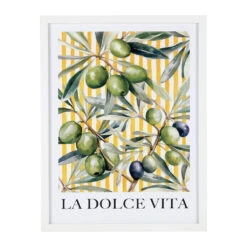 Cadre Déco Dolce Vita Olive Multicolore 32x42cm