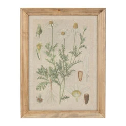 Cadre Déco Margueritte En Tissu Et Bois 33x43cm
