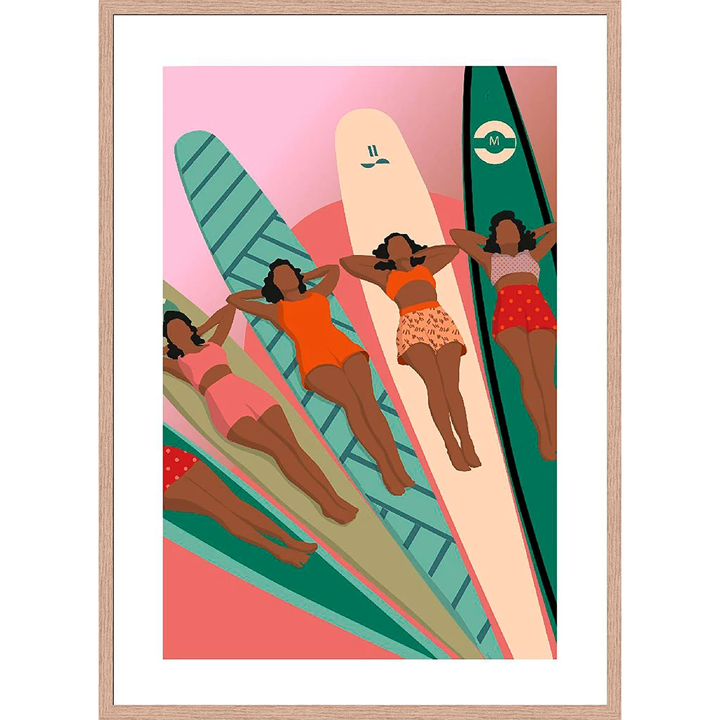 Cadre Image Graphic Surf Woman 50x70cm Lario Chêne 1 Cadre Image Graphic Surf Woman 50x70cm Lario Chêne