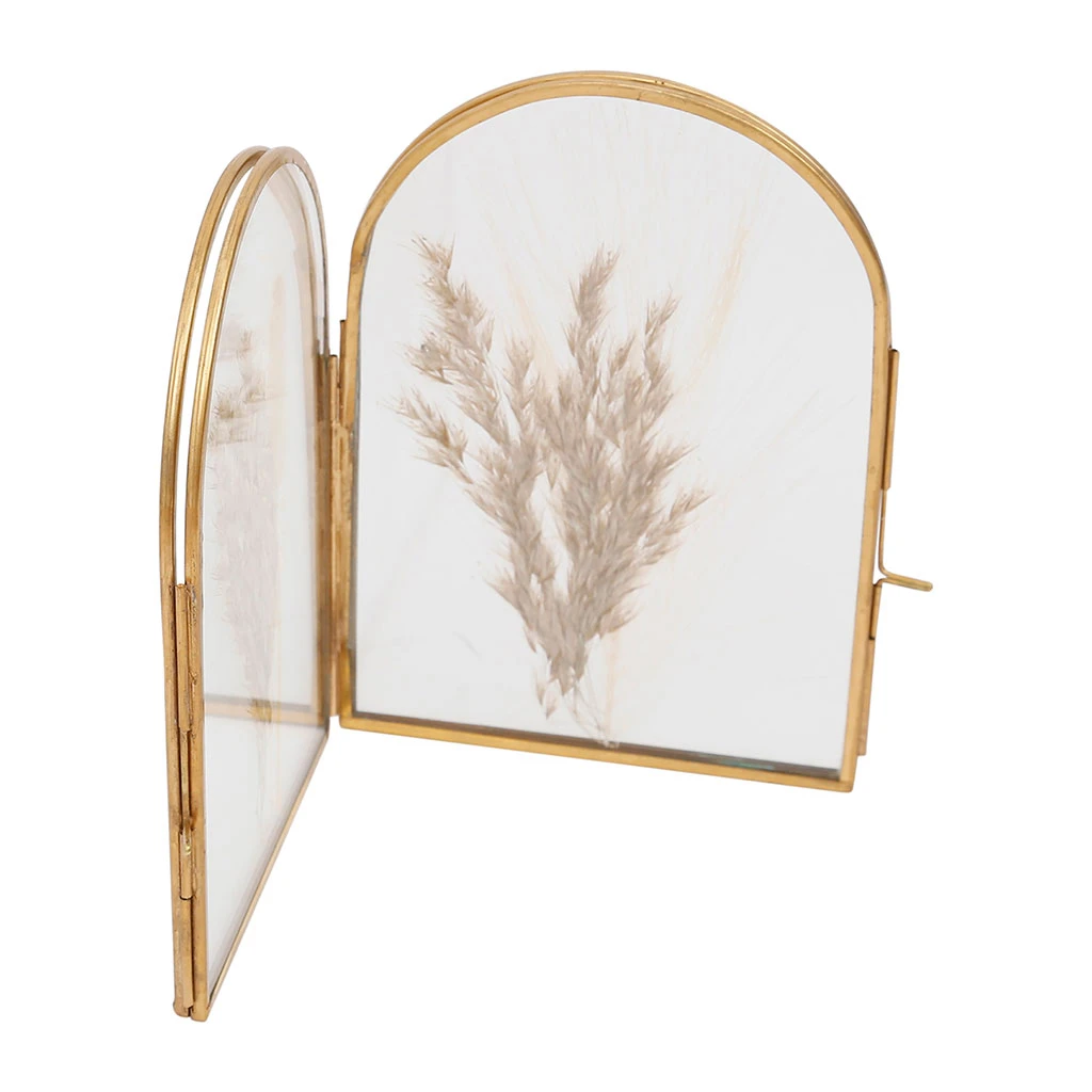 Cadre Photo 2 Vues En Verre Et Laiton Doré 10x10cm - Retro 3 Cadre Photo 2 Vues En Verre Et Laiton Doré 10x10cm - Retro – Image 3