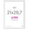 Cadre Photo 21x29.7cm Lario Blanc Verre Mdf