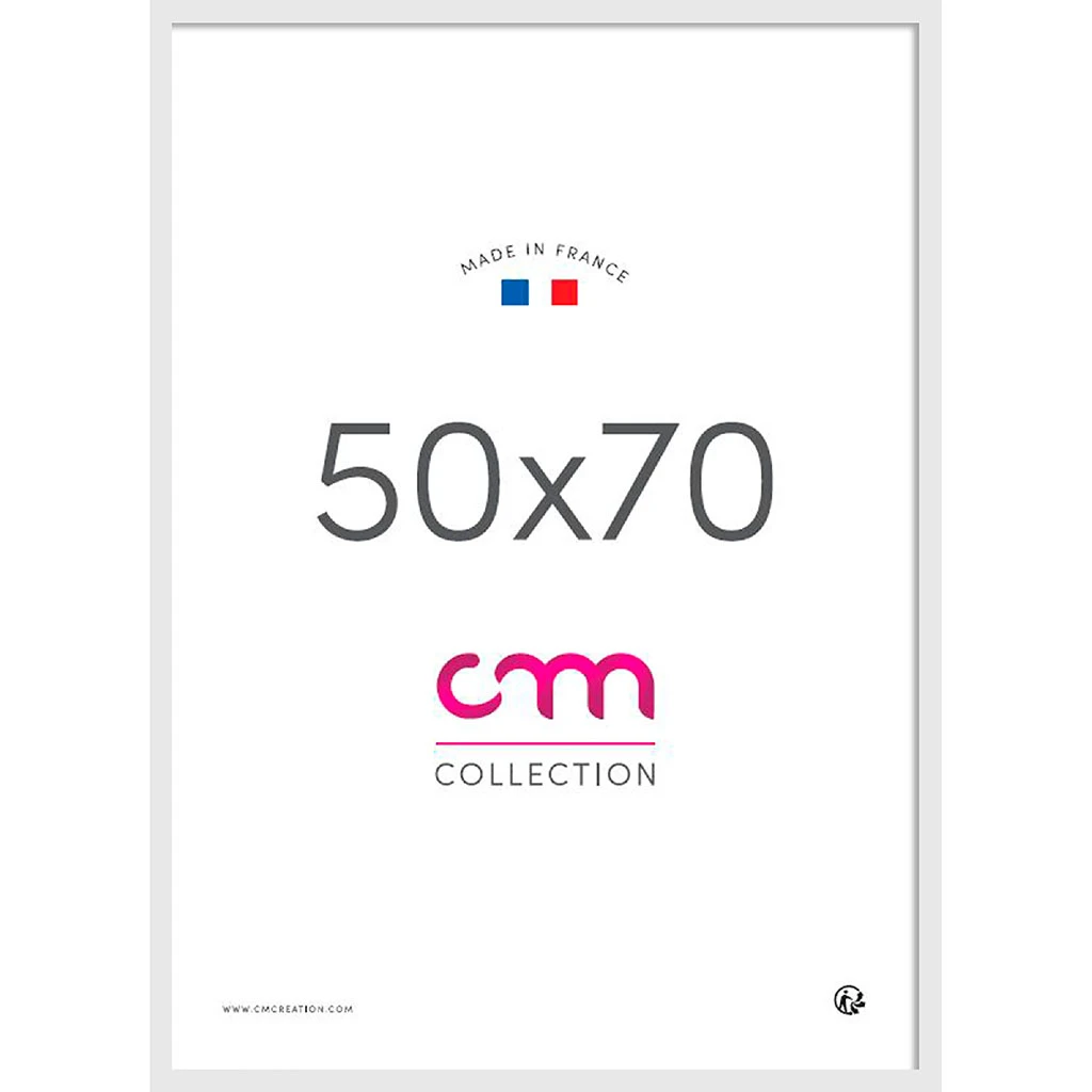 Cadre Photo 50x70cm Lario Blanc Verre Mdf 1 Cadre Photo 50x70cm Lario Blanc Verre Mdf