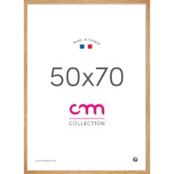 Cadre Photo 50x70cm Lario Chene Verre Mdf