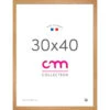 Cadre Photo En Panneau De Bois Et Verre Bois 30x40cm - Lario