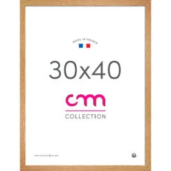 Cadre Photo En Panneau De Bois Et Verre Bois 30x40cm - Lario