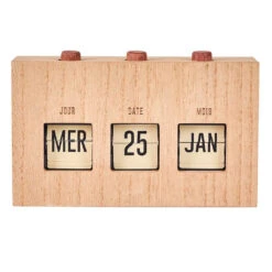 Calendrier Flip Flap Effet Bois
