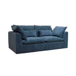 Canapé Modulable 4 Places Bleu Grisé Avec Pouf - Auguste -Magasin Général Pour La Maison canape auguste 4 places bleu grise avec pouf 665706 665706 FRN09 WEB