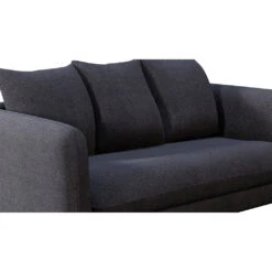 Canapé Convertible 2 Places Basile - Tissu Texturé - Crown Noir -Magasin Général Pour La Maison canape convertible 2 places basile tissu texture crown noir 658321 658321 FRN05 WEB 1