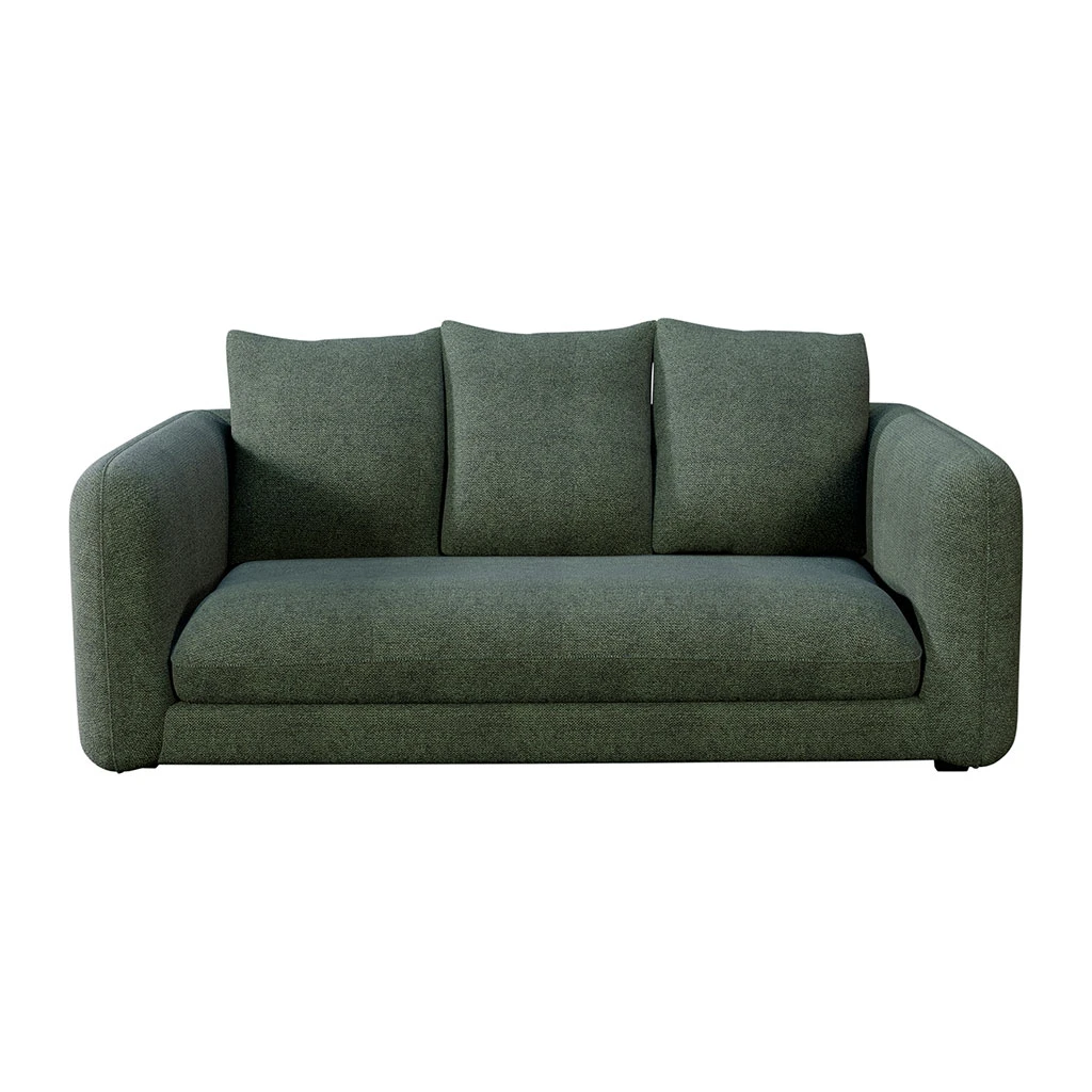 Canapé Convertible 2 Places Basile - Tissu Texturé - Crown Winter Moss 2 Canapé Convertible 2 Places Basile - Tissu Texturé - Crown Winter Moss – Image 2