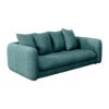 Canapé Convertible 3 Places Basile - Tissu Texturé - Crown Bleu Ocean