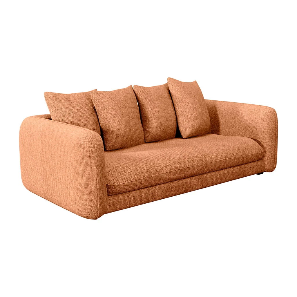 Canapé Convertible 3 Places Basile - Tissu Texturé - Crown Rustique 1 Canapé Convertible 3 Places Basile - Tissu Texturé - Crown Rustique