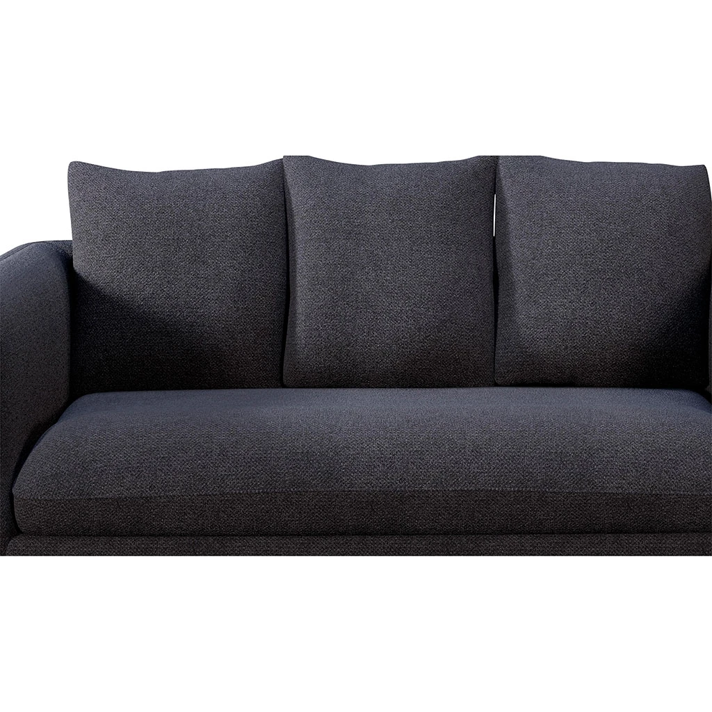 Canapé Convertible Bultex 2 Places Basile - Tissu Texturé - Crown Noir 4 Canapé Convertible Bultex 2 Places Basile - Tissu Texturé - Crown Noir – Image 4