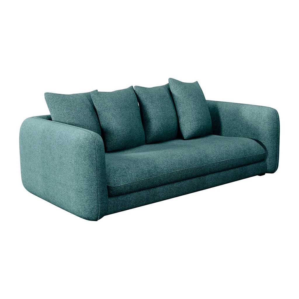 Canapé Convertible Bultex 3 Places Basile - Tissu Texturé - Crown Bleu Ocean 1 Canapé Convertible Bultex 3 Places Basile - Tissu Texturé - Crown Bleu Ocean