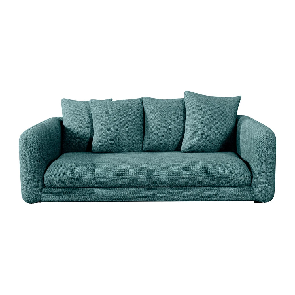 Canapé Convertible Bultex 3 Places Basile - Tissu Texturé - Crown Bleu Ocean 2 Canapé Convertible Bultex 3 Places Basile - Tissu Texturé - Crown Bleu Ocean – Image 2