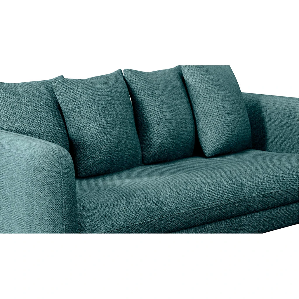 Canapé Convertible Bultex 3 Places Basile - Tissu Texturé - Crown Bleu Ocean 3 Canapé Convertible Bultex 3 Places Basile - Tissu Texturé - Crown Bleu Ocean – Image 3