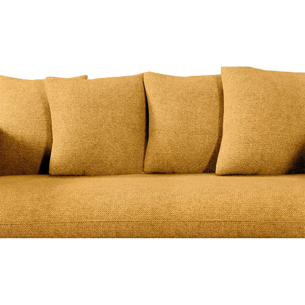 Canapé Convertible Bultex 3 Places Basile - Tissu Texturé - Crown Moutarde 4 Canapé Convertible Bultex 3 Places Basile - Tissu Texturé - Crown Moutarde – Image 4