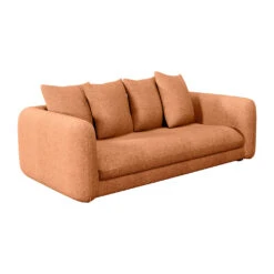 Canapé Convertible Bultex 3 Places Basile - Tissu Texturé - Crown Rustique