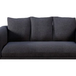 Canapé Fixe 2 Places Basile - Tissu Texturé - Crown Noir -Magasin Général Pour La Maison canape fixe 2 places basile tissu texture crown noir 658135 658135 FRN06 WEB 1