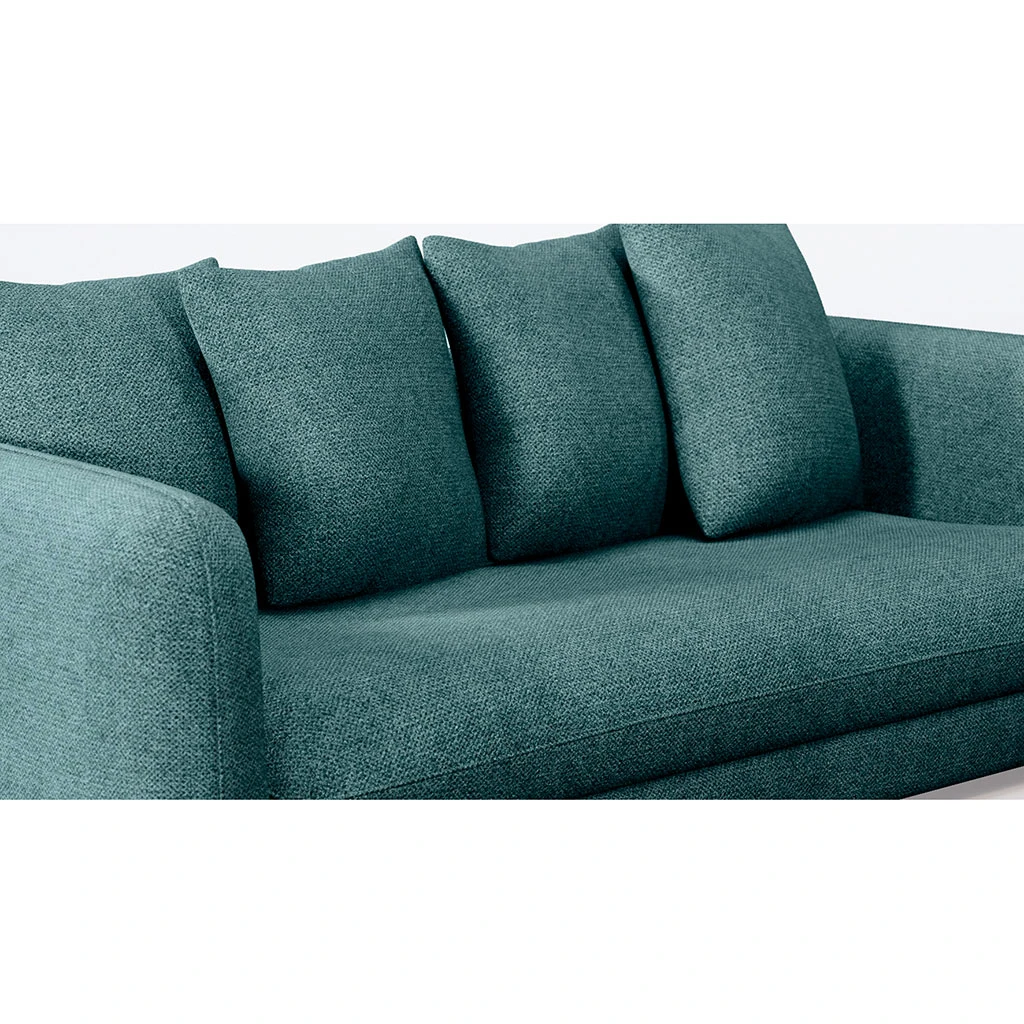 Canapé Fixe 3 Places Basile - Tissu Texturé - Crown Bleu Océan 3 Canapé Fixe 3 Places Basile - Tissu Texturé - Crown Bleu Océan – Image 3