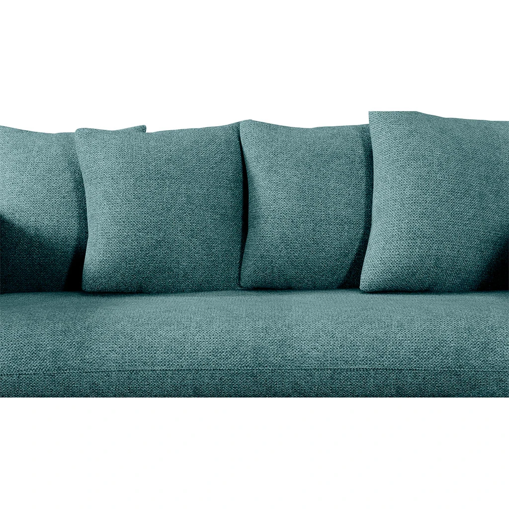 Canapé Fixe 3 Places Basile - Tissu Texturé - Crown Bleu Océan 6 Canapé Fixe 3 Places Basile - Tissu Texturé - Crown Bleu Océan – Image 6