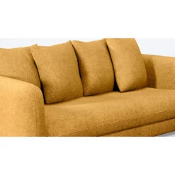 Canapé Fixe 3 Places Basile - Tissu Texturé - Crown Moutarde -Magasin Général Pour La Maison canape fixe 3 places basile tissu texture crown moutarde 658191 658191 FRN03 WEB 1