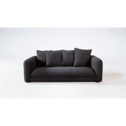 Canapé Fixe 3 Places Basile - Tissu Texturé - Crown Noir -Magasin Général Pour La Maison canape fixe 3 places basile tissu texture crown noir 658197 658197 FRN04 WEB 1