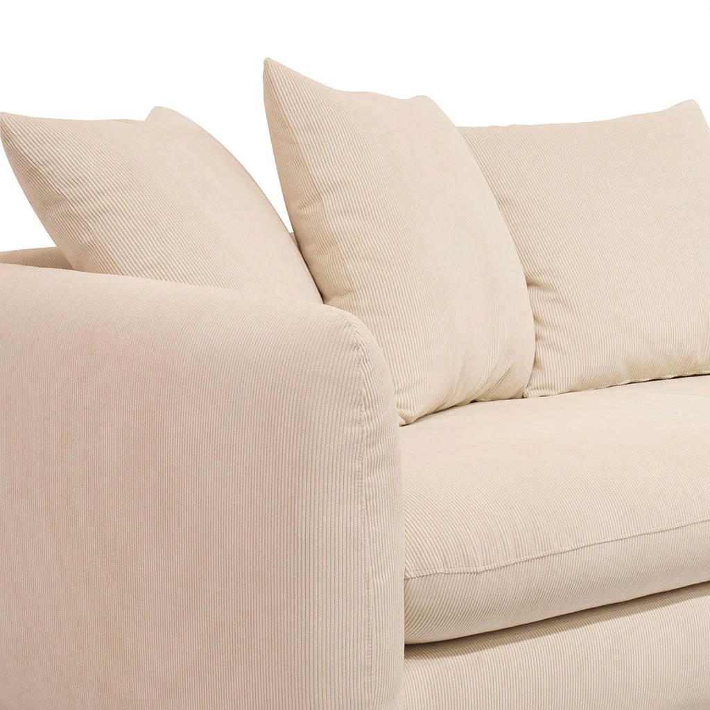 Canapé Fixe 3 Places Basile - Tissu Texturé - Crown Winter Moss 3 Canapé Fixe 3 Places Basile - Tissu Texturé - Crown Winter Moss – Image 3