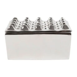 Cendrier En Aluminium Argenté D13cm - Riva