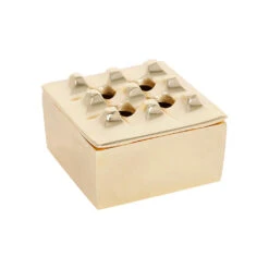 Cendrier En Aluminium Doré D9cm - Riva -Magasin Général Pour La Maison cendrier en aluminium dore d9cm riva 40657 40657 DET02 WEB