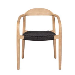 Chaise Avec Accoudoirs En Bois D' Eucalyptus Noir - Anam 11 Chaise Avec Accoudoirs En Bois D' Eucalyptus Noir - Anam -Magasin Général Pour La Maison chaise avec accoudoirs en bois d eucalyptus noir anam 668994 668994 FRN01 WEB 1
