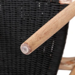 Chaise Avec Accoudoirs En Bois D' Eucalyptus Noir - Anam 18 Chaise Avec Accoudoirs En Bois D' Eucalyptus Noir - Anam -Magasin Général Pour La Maison chaise avec accoudoirs en bois d eucalyptus noir anam 668994 668994 FRN02 WEB 1