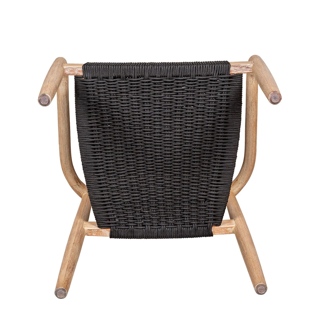 Chaise Avec Accoudoirs En Bois D' Eucalyptus Noir - Anam 6 Chaise Avec Accoudoirs En Bois D' Eucalyptus Noir - Anam – Image 6