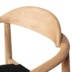 Chaise Avec Accoudoirs En Bois D' Eucalyptus Noir - Anam 17 Chaise Avec Accoudoirs En Bois D' Eucalyptus Noir - Anam -Magasin Général Pour La Maison chaise avec accoudoirs en bois d eucalyptus noir anam 668994 668994 FRN09 WEB 1