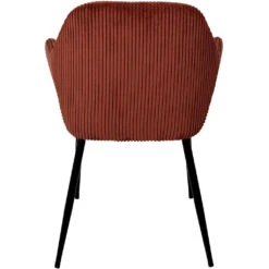 Chaise Avec Accoudoirs En Tissu Côtelé Terracotta - Scarlett 7 Chaise Avec Accoudoirs En Tissu Côtelé Terracotta - Scarlett -Magasin Général Pour La Maison chaise avec accoudoirs en tissu cotele terracotta scarlett 684290 684290 FRN04 WEB 1