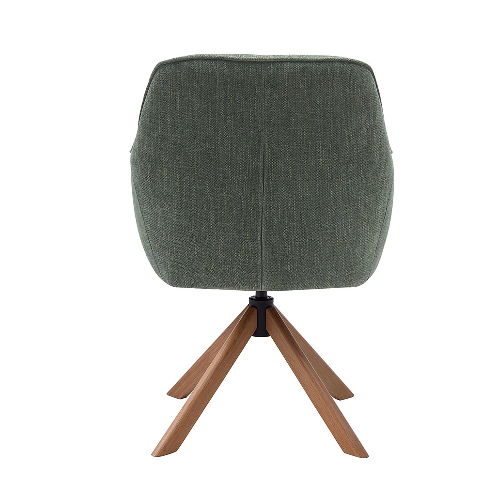 Unique Chaise Avec Accoudoirs En Tissu Vert Forêt - Avola 4 Unique Chaise Avec Accoudoirs En Tissu Vert Forêt - Avola – Image 4