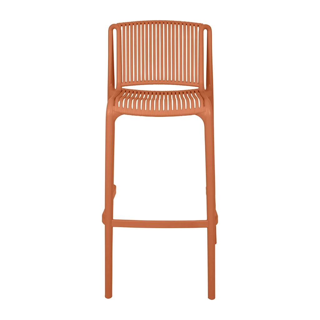 Chaise De Bar D'extérieur Terracotta H100cm - Lumi 2 Chaise De Bar D'extérieur Terracotta H100cm - Lumi – Image 2