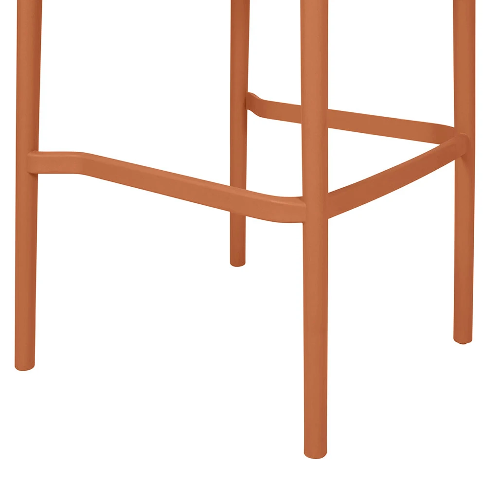 Chaise De Bar D'extérieur Terracotta H100cm - Lumi 4 Chaise De Bar D'extérieur Terracotta H100cm - Lumi – Image 4